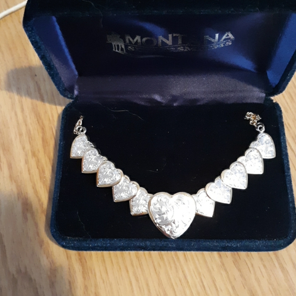 Montana Silversmiths western heart choker necklace